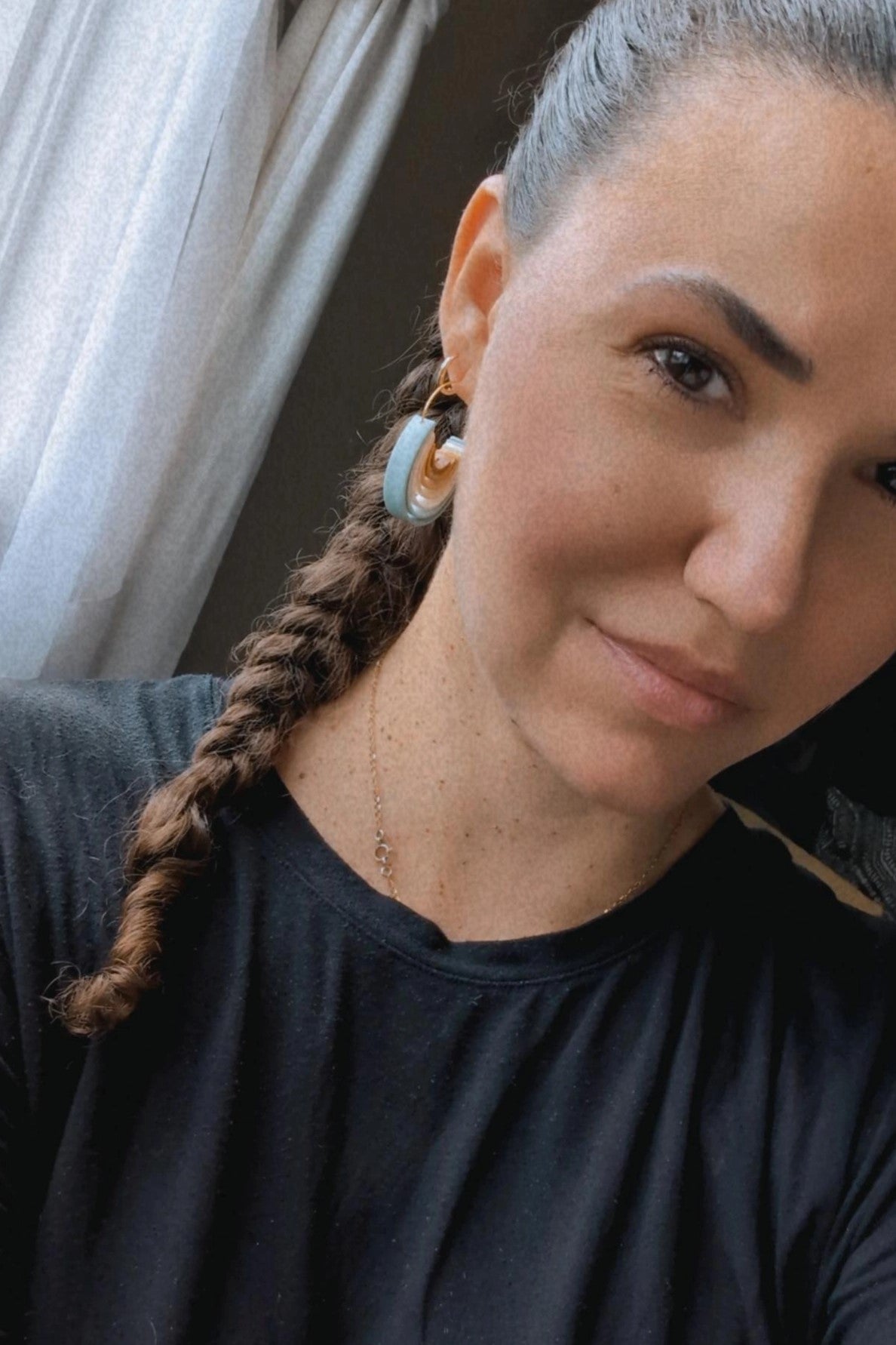 Dangle #4 - Ribbon Collection - GOLD FILLED HOOPS