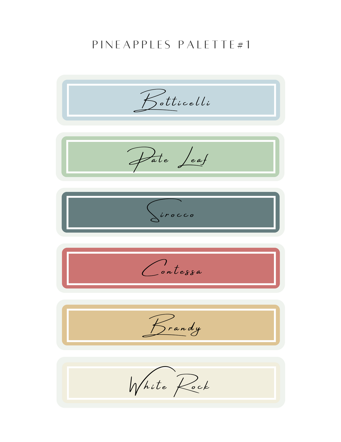 Color Recipe - Pineapple Palette #1 - NOT INCLUDED IN BUNDLE