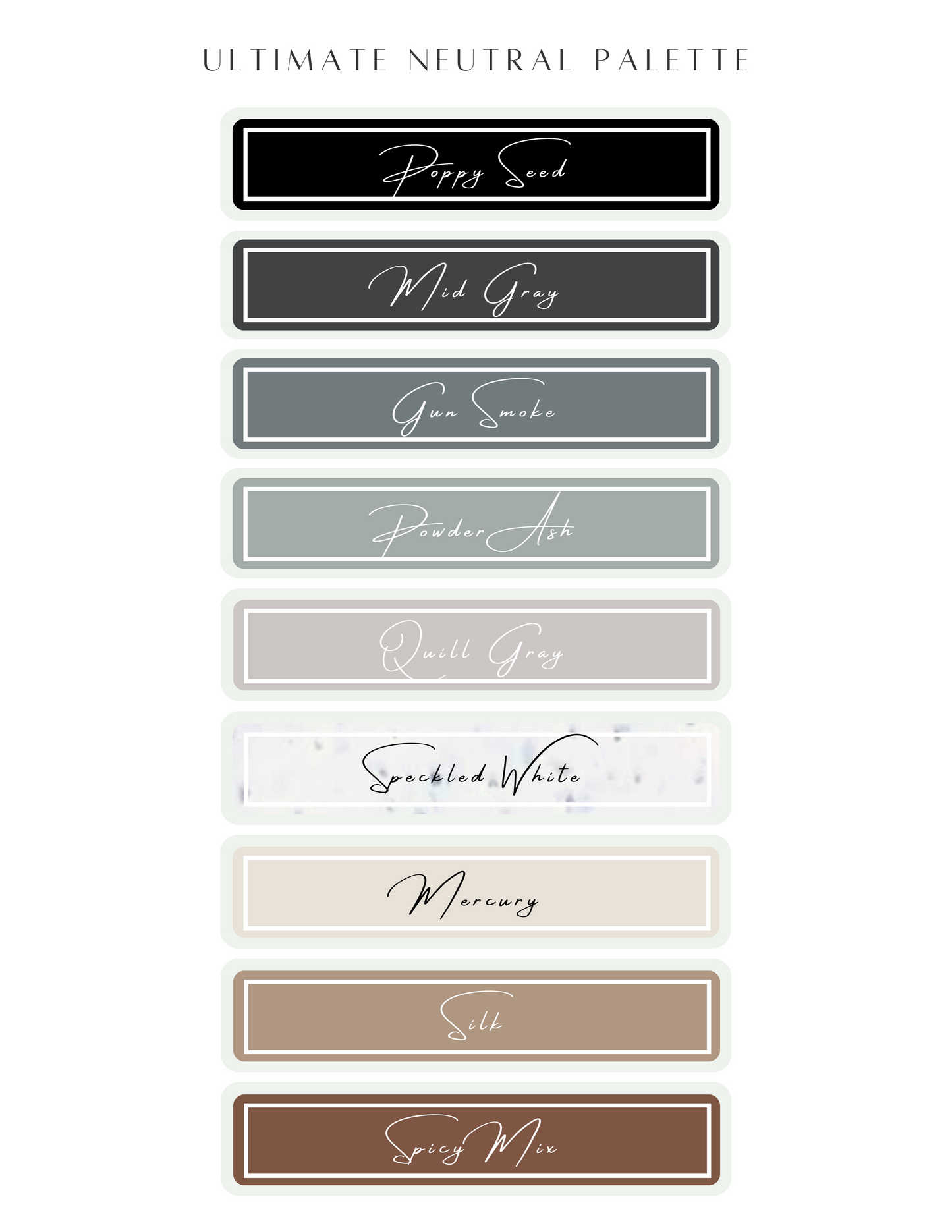 Color Recipe - Ultimate Neutral Palette