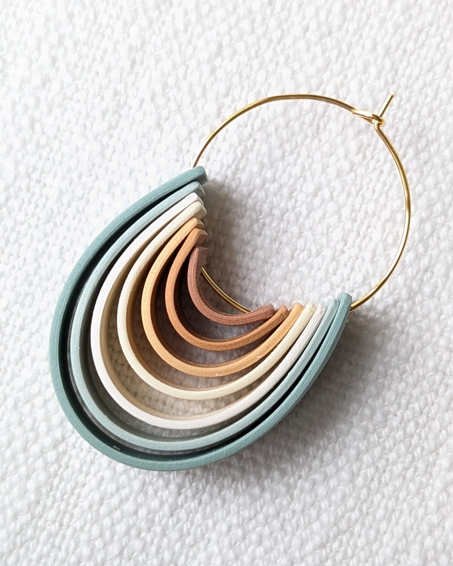 Dangle #4 - Ribbon Collection - GOLD FILLED HOOPS