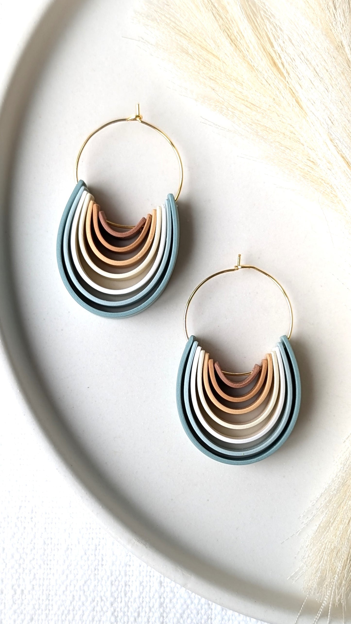Dangle #4 - Ribbon Collection - GOLD FILLED HOOPS