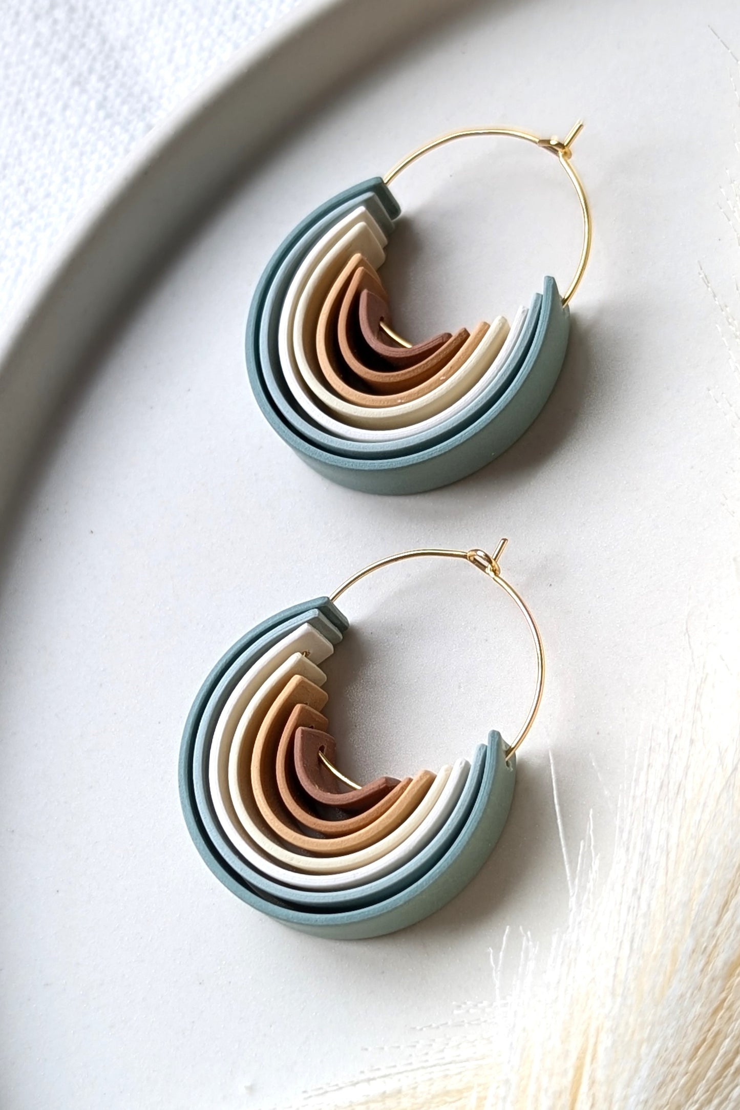 Dangle #4 - Ribbon Collection - GOLD FILLED HOOPS