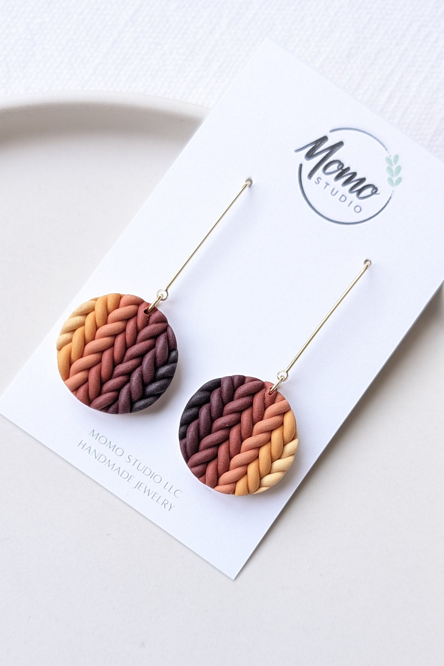 (MADE TO ORDER) Dangles #3 - Extruded Clay - Fall Leaves Palette #1