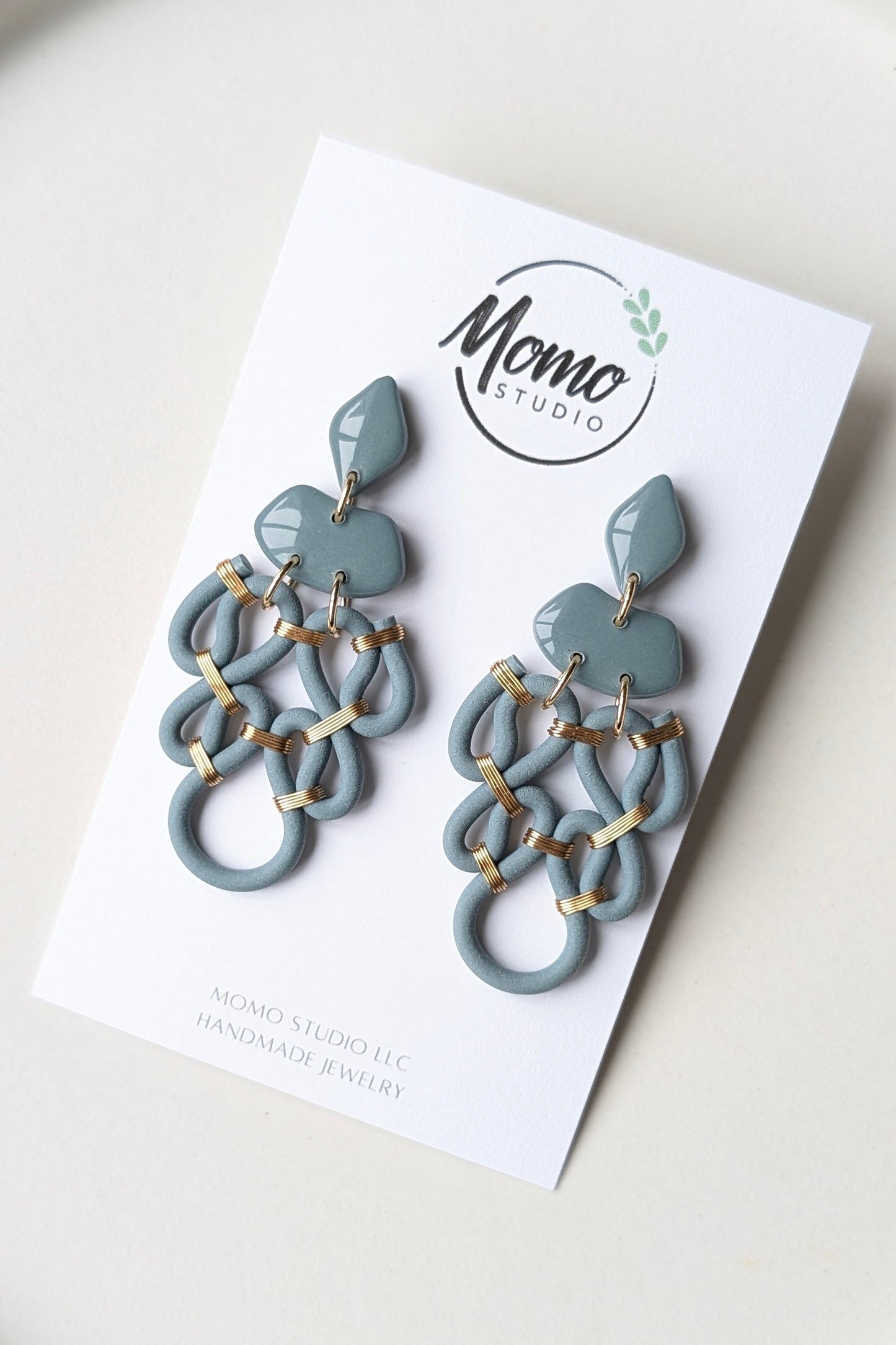Dangles #1 - Extruded Clay Collection - Colors Of The Year Palette - Mapped Blue