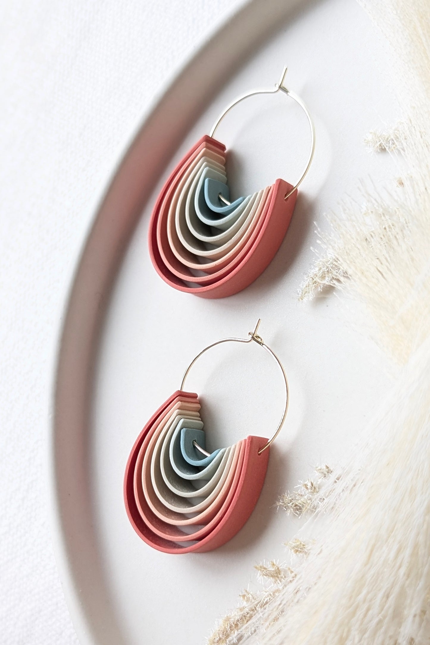 GOLD FILLED HOOPS - Ribbon Collection - Spring Palette #4 EXTENDED