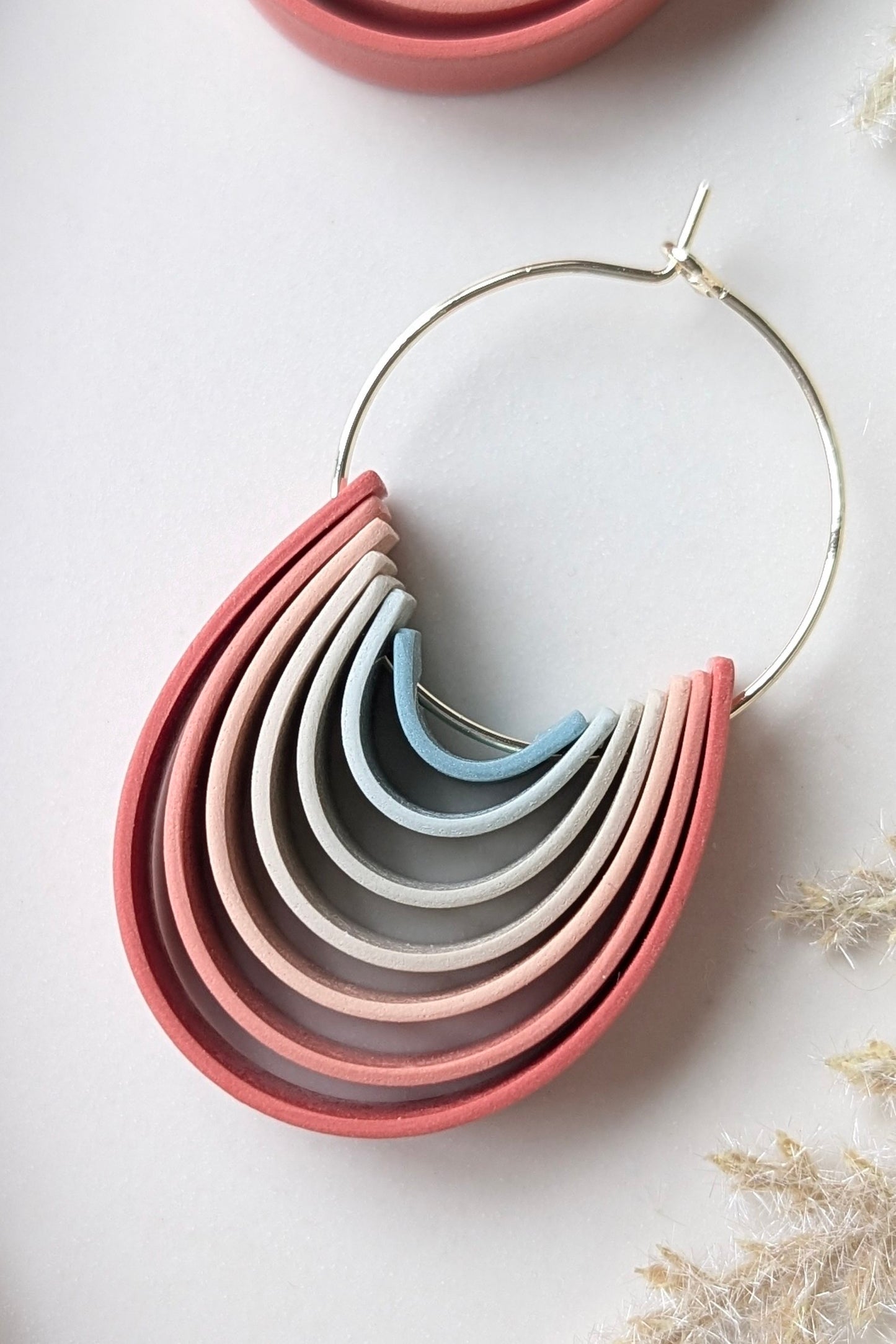 GOLD FILLED HOOPS - Ribbon Collection - Spring Palette #4 EXTENDED