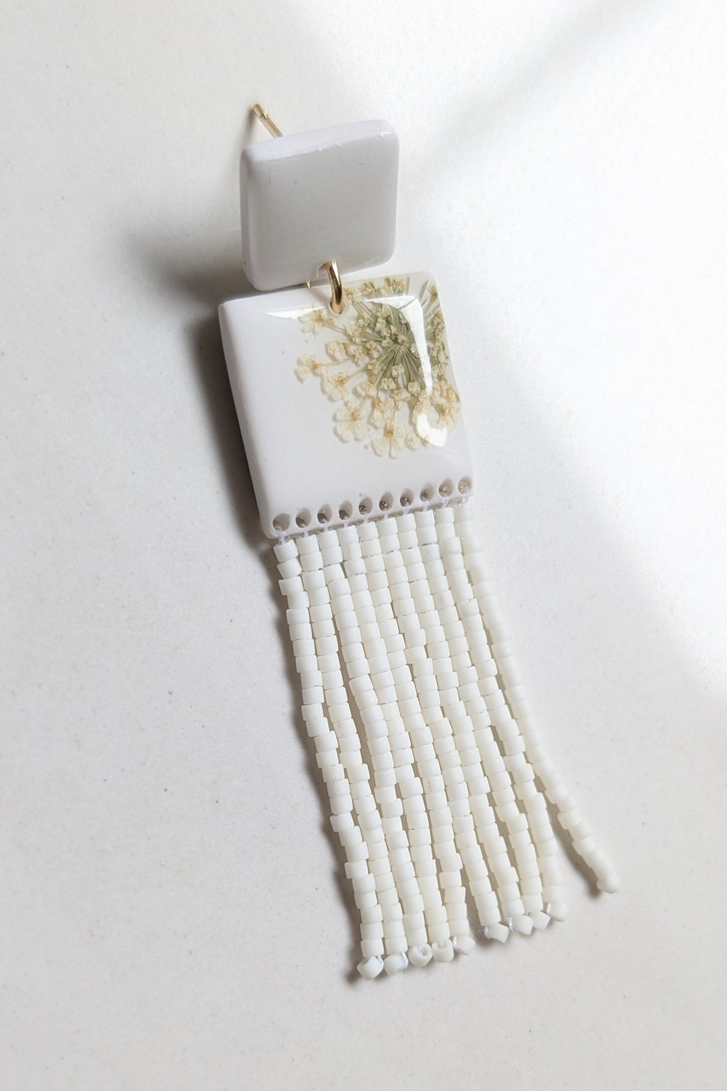 Dangles #2 - CLAY + MIYUKI BEADS + DRY FLOWERS COLLECTION