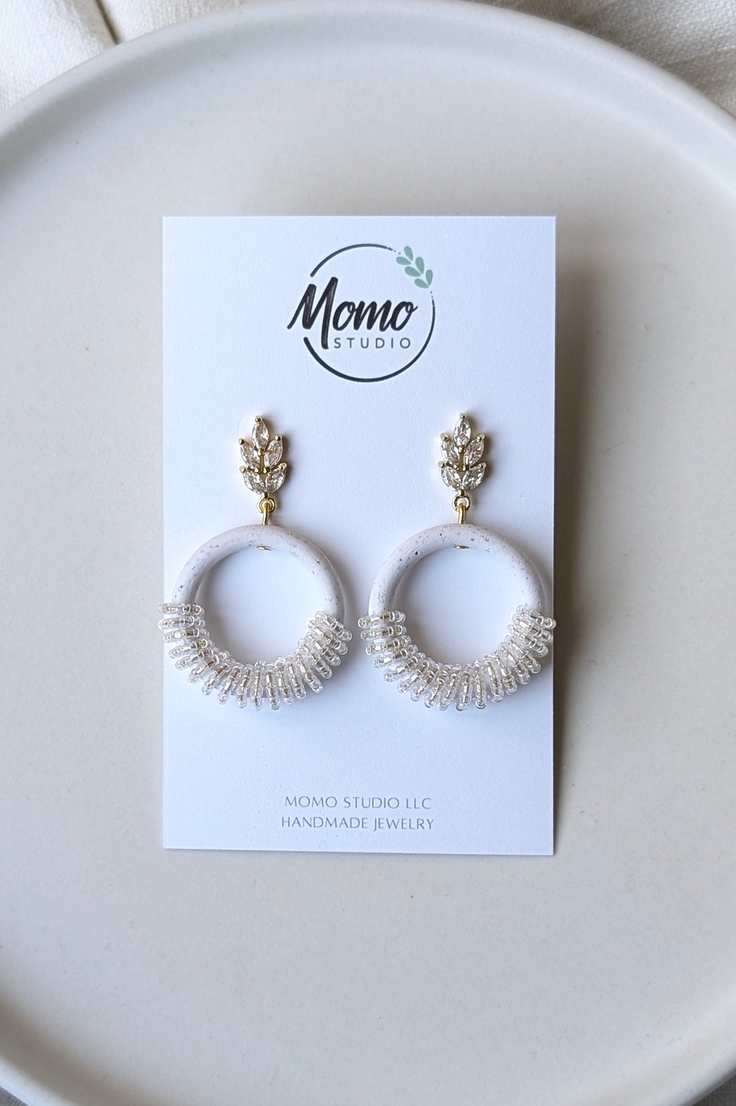 Beaded Hoops Collection - Mixed Palette (SNP1 - Speckled White)