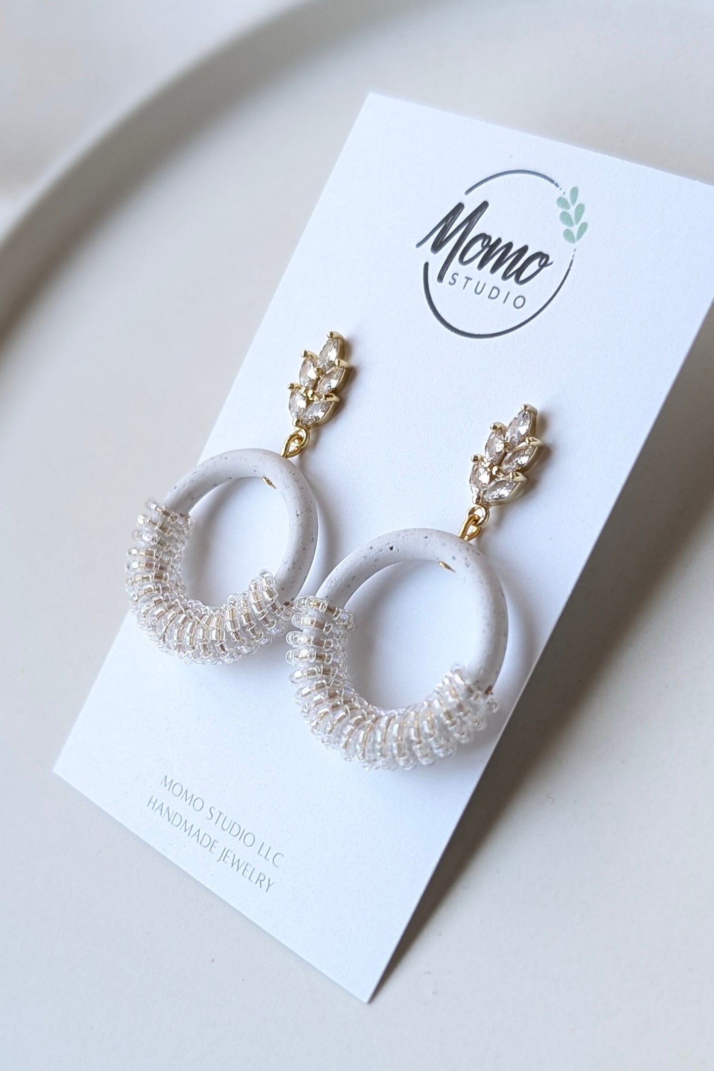 Beaded Hoops Collection - Mixed Palette (SNP1 - Speckled White)
