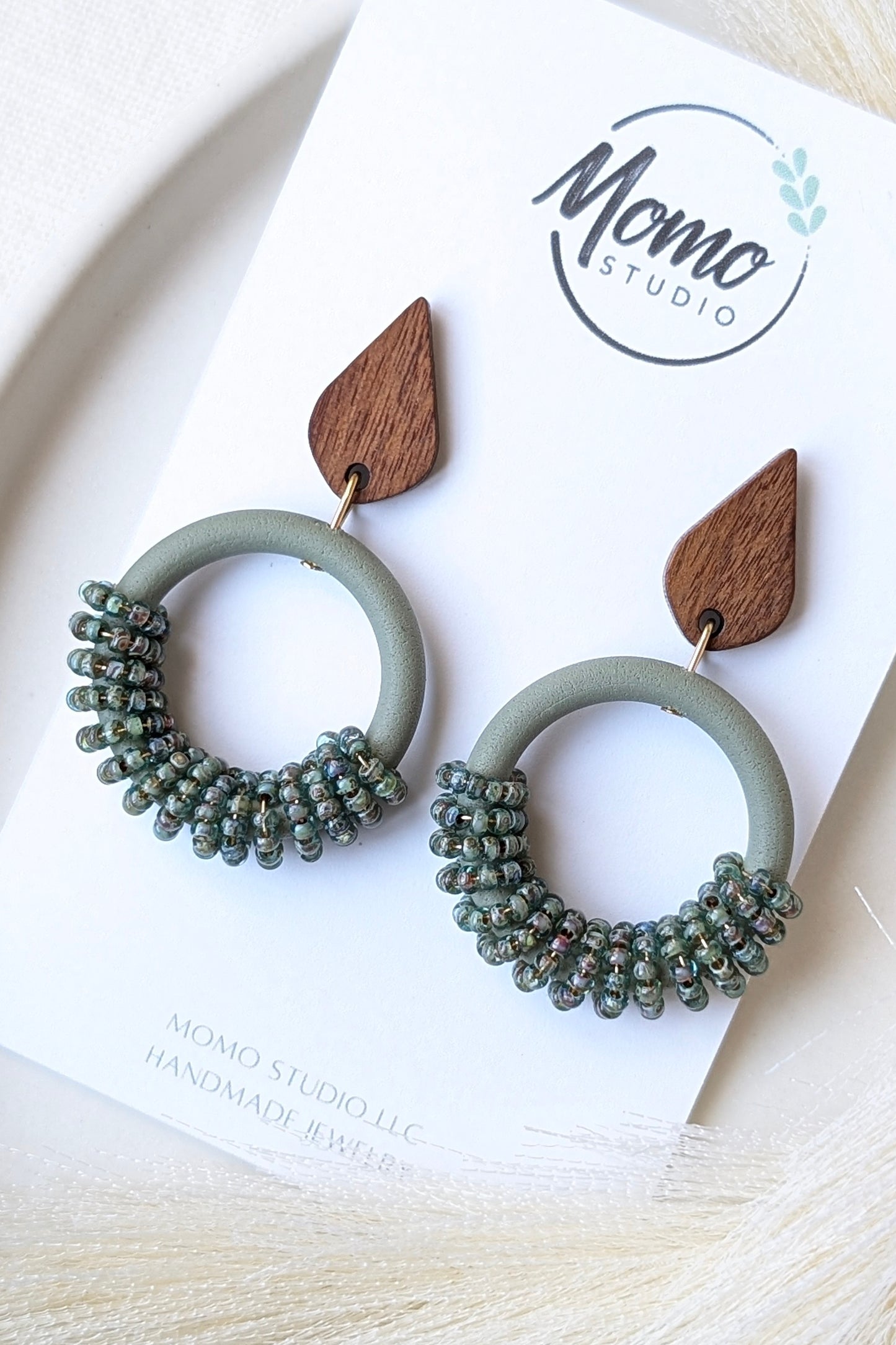Beaded Hoops Collection - Mixed Palette (CP1 - Sage)