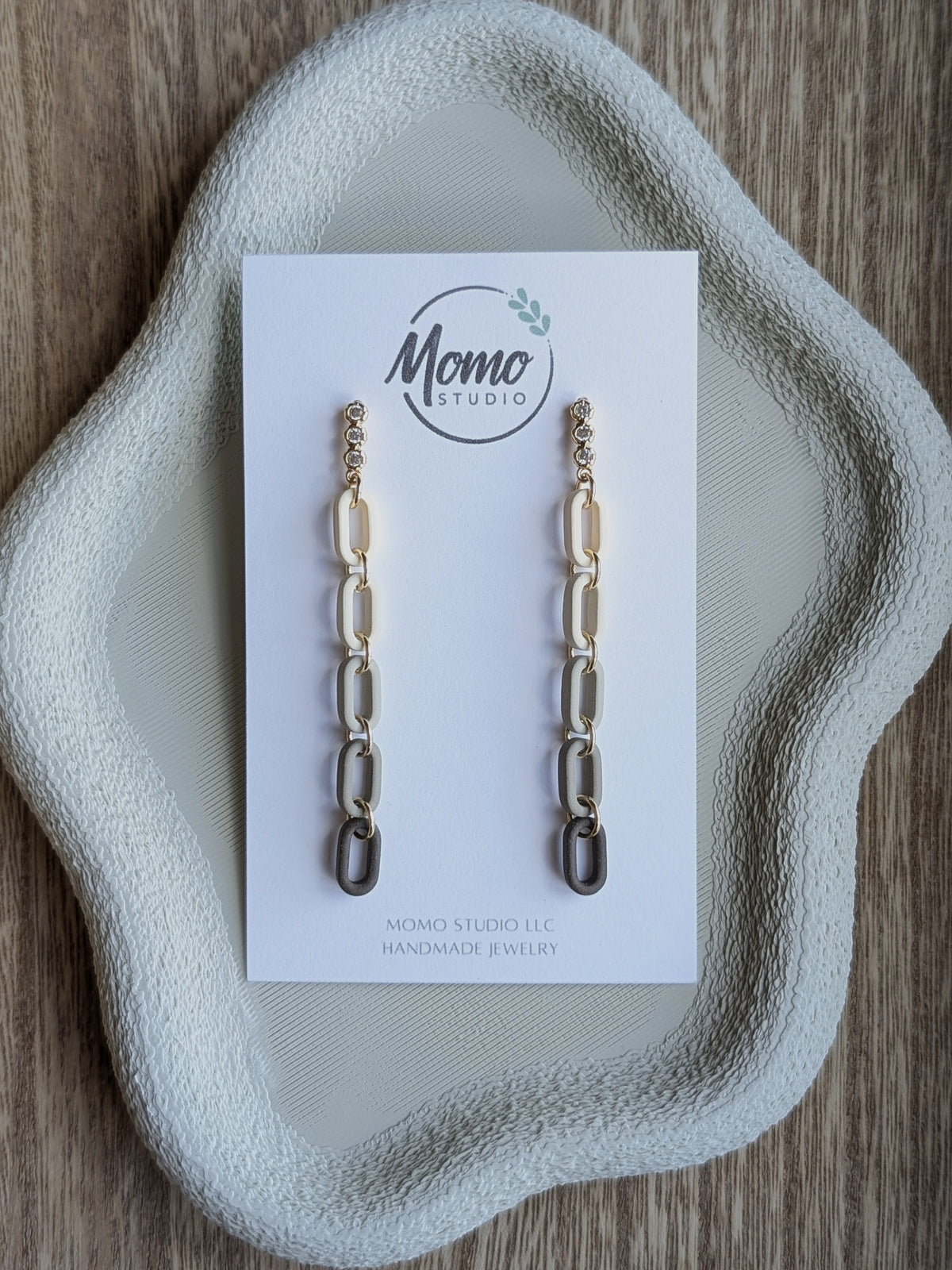 DANGLES #2 - Clay Chain Links - Brown Tones
