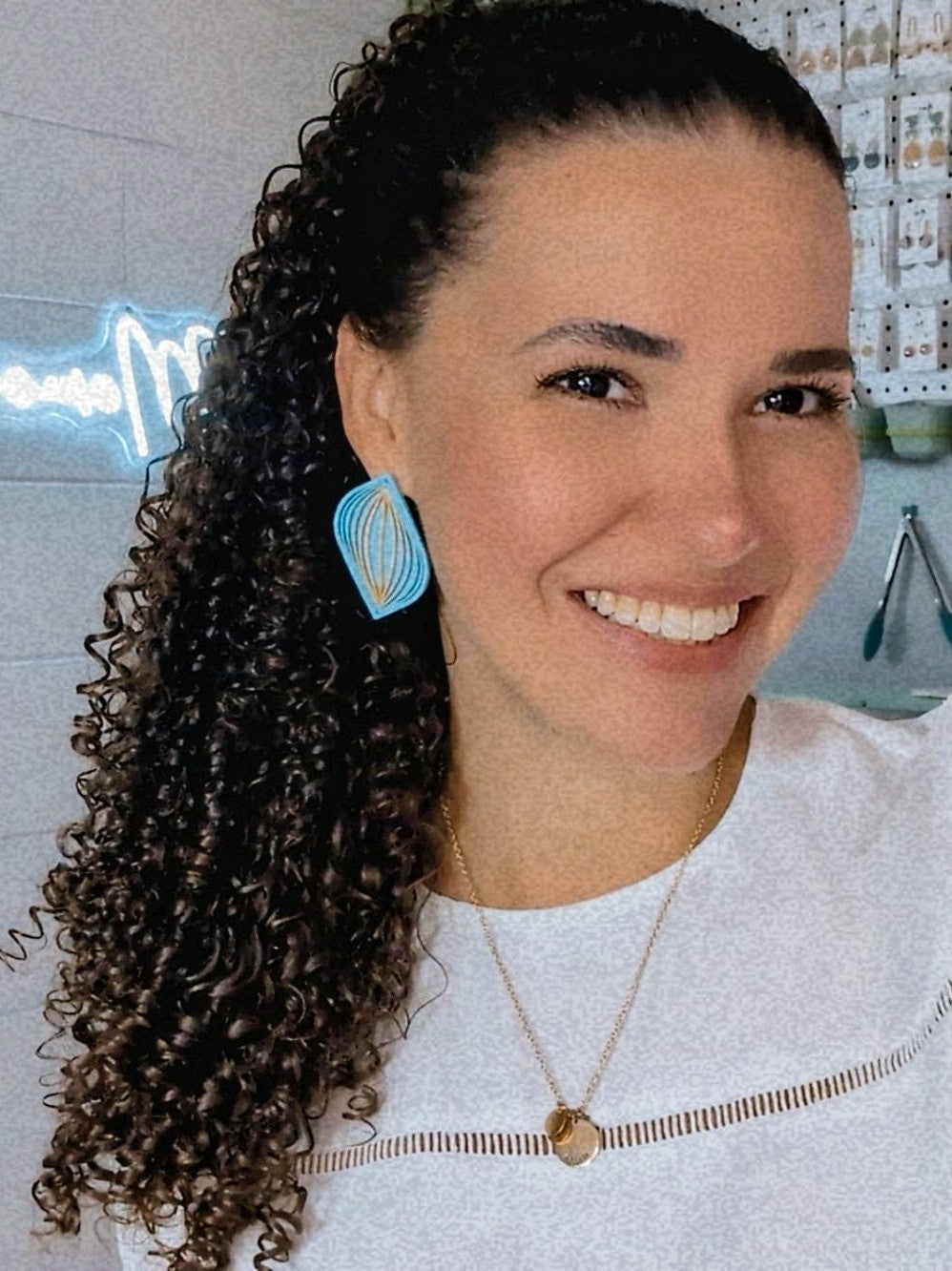 STATEMENT STUDS #1 - Clay Quilling Technique - Beachy Palette #1