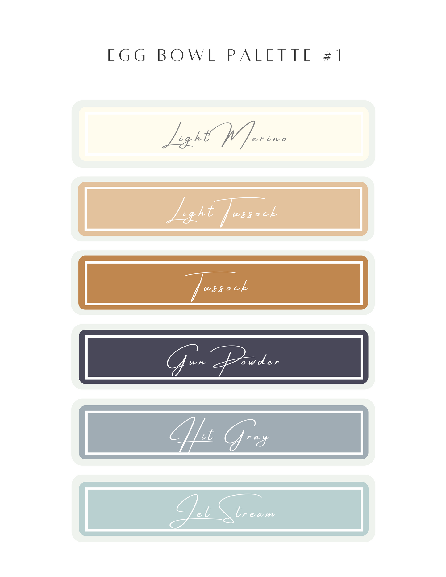 Color Recipe - Egg Bowl Palette #1 - NOT INCLUDED IN BUNDLE
