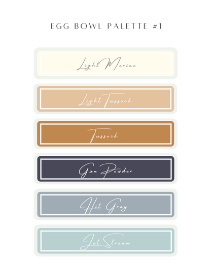 Color Recipe - Egg Bowl Palette #1 - NOT INCLUDED IN BUNDLE