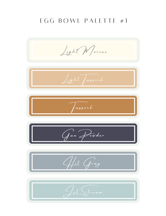 Color Recipe - Egg Bowl Palette #1 - NOT INCLUDED IN BUNDLE
