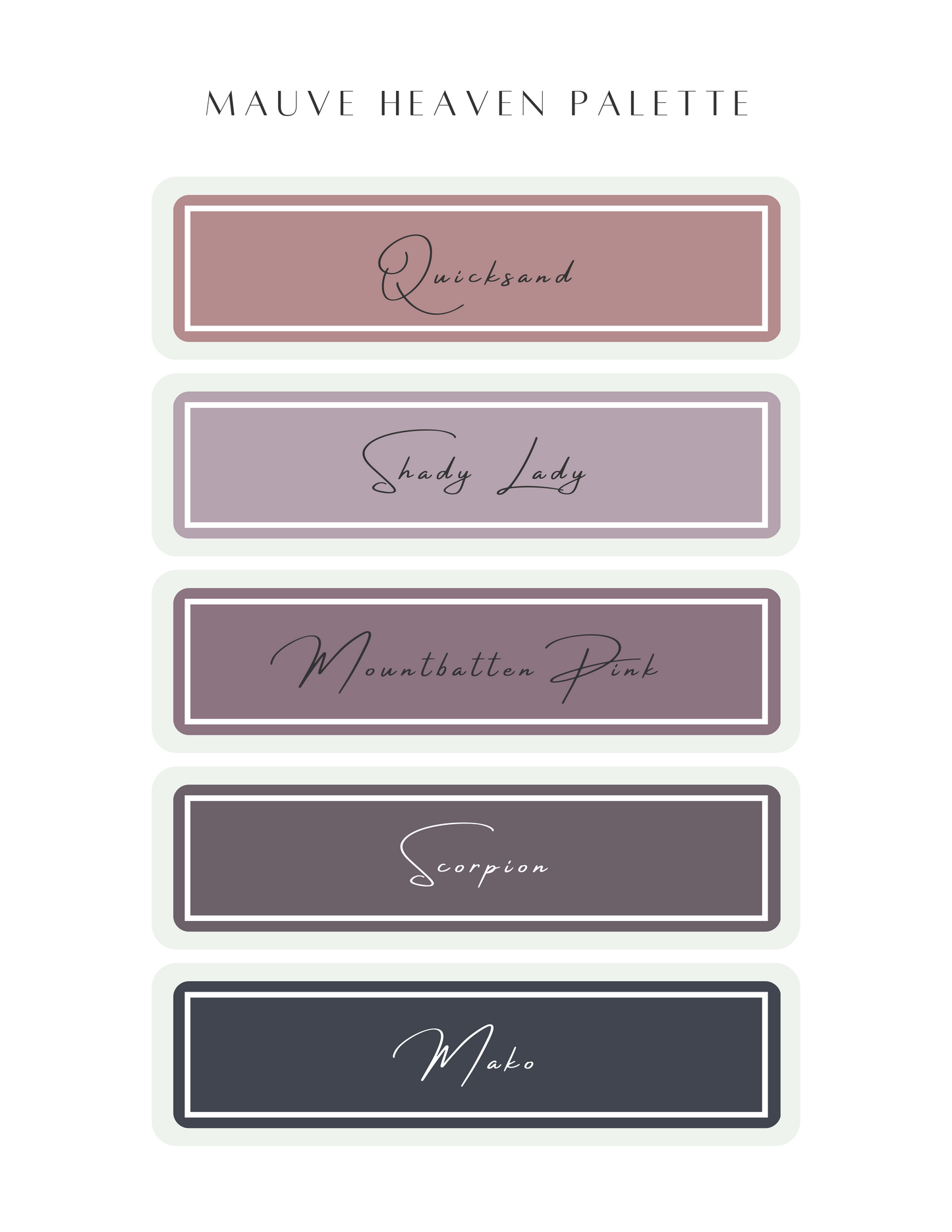 Color Recipe - Mauve Heaven Palette