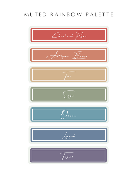 Color Recipe - Muted Rainbow Palette