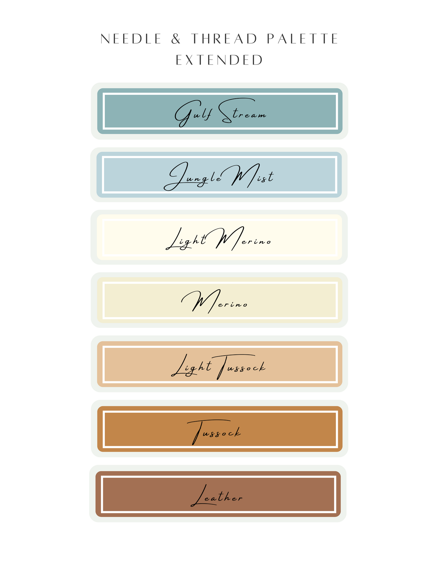 Color Recipe - Needle & Thread Palette Extended - NOT INCLUDED IN BUNDLE