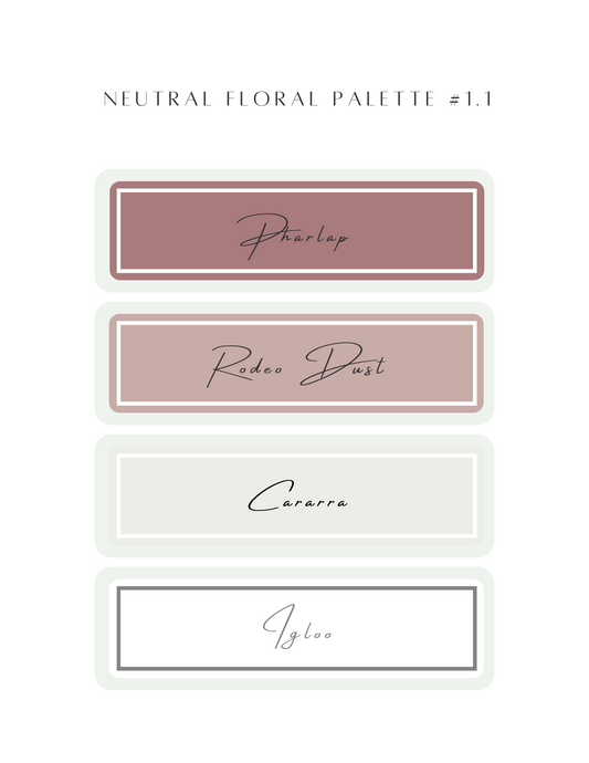 Color Recipe - Neutral Floral Palette #1.1