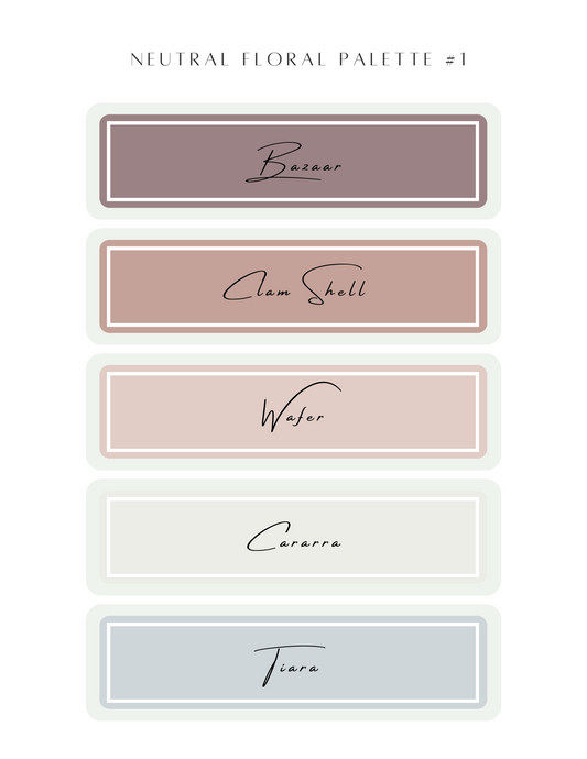 Color Recipe - Neutral Floral Palette #1