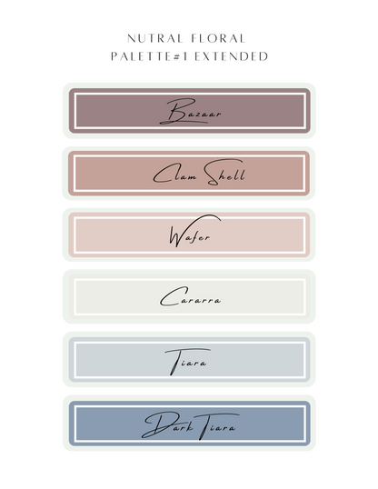 Color Recipe - Neutral Floral Palette #1 EXTENDED - NOT INCLUDED IN BUNDLE