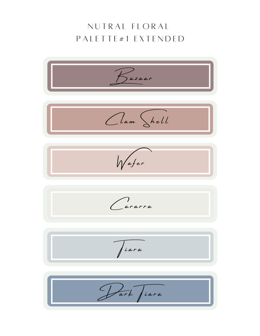 Color Recipe - Neutral Floral Palette #1 EXTENDED - NOT INCLUDED IN BUNDLE