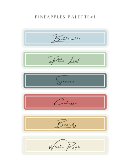 Color Recipe - Pineapple Palette #1 - NOT INCLUDED IN BUNDLE