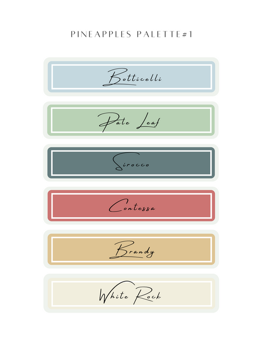 Color Recipe - Pineapple Palette #1 - NOT INCLUDED IN BUNDLE