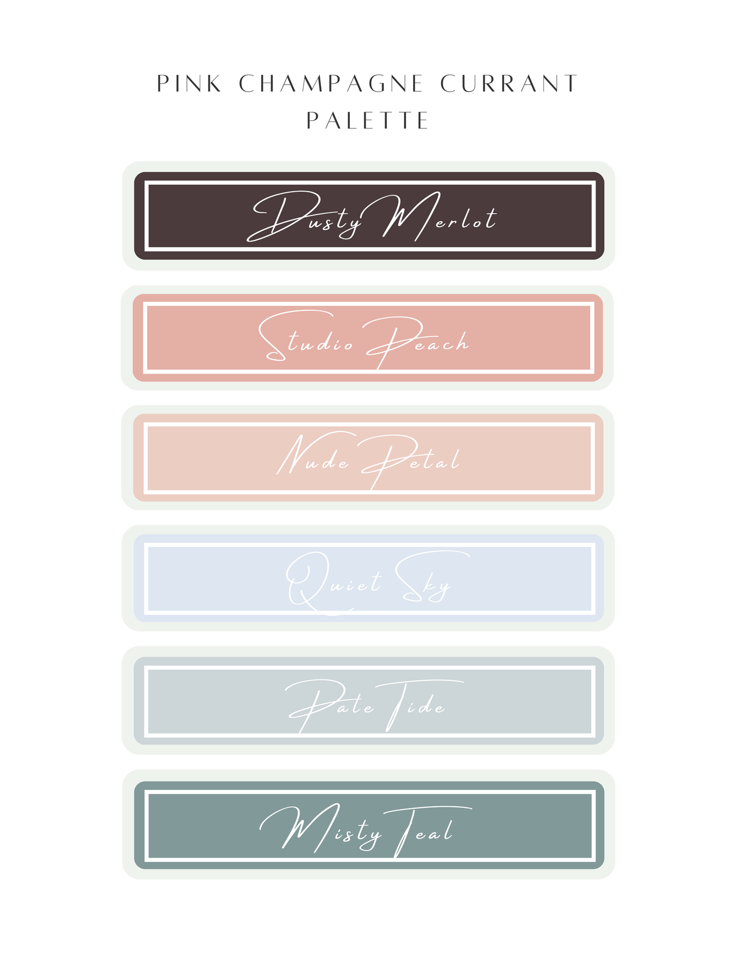 Color Recipe - Pink Champagne Currant Palette - NOT INCLUDED IN BUNDLE