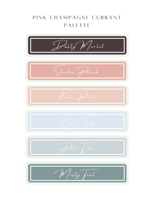 Color Recipe - Pink Champagne Currant Palette - NOT INCLUDED IN BUNDLE