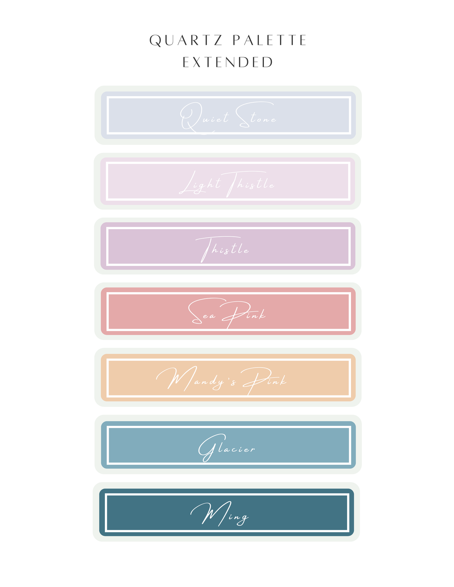 Color Recipe - Quartz Palette Extended - NOT INCLUDED IN BUNDLE