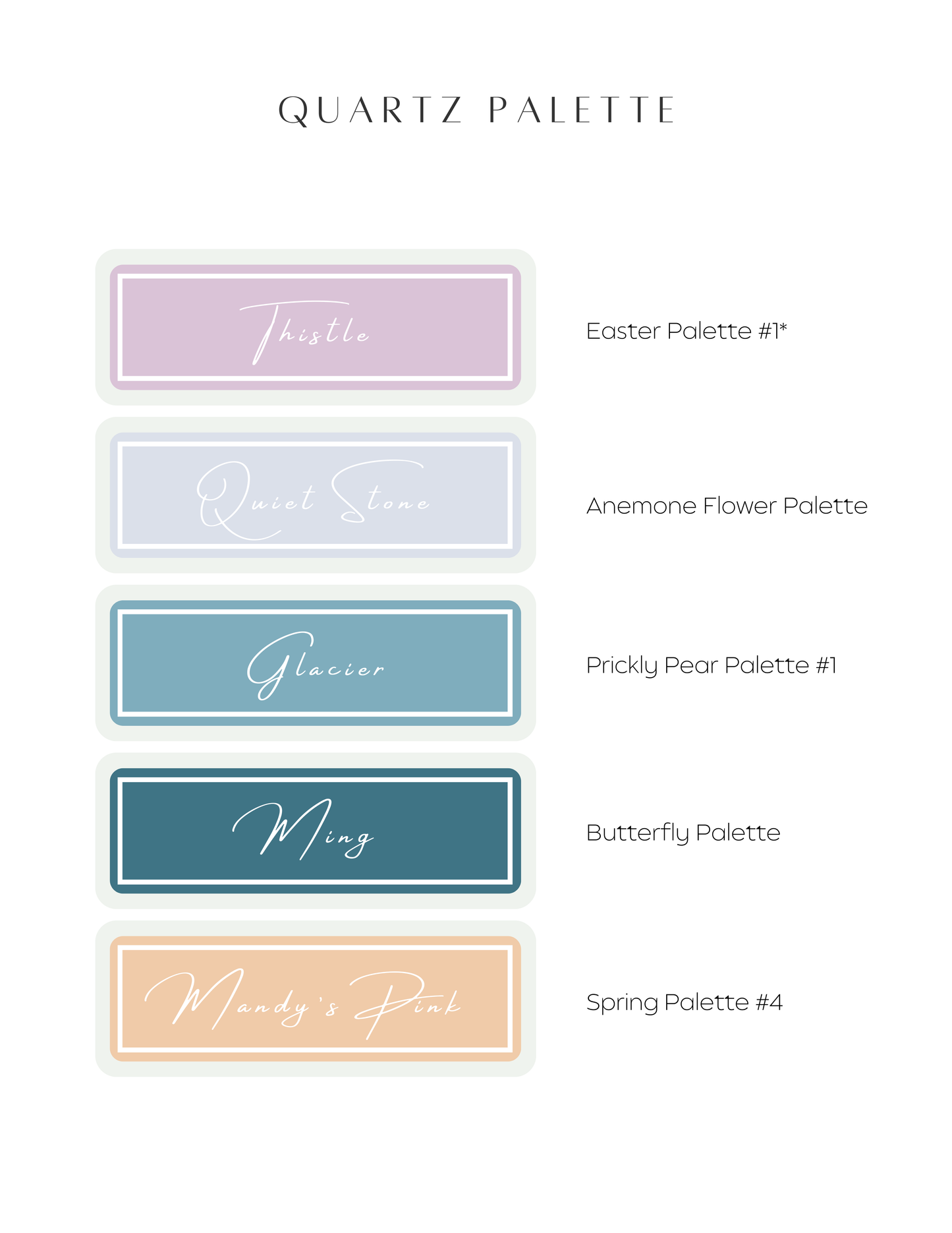 Color Recipe - Quartz Palette - NOT INCLUDED IN BUNDLE