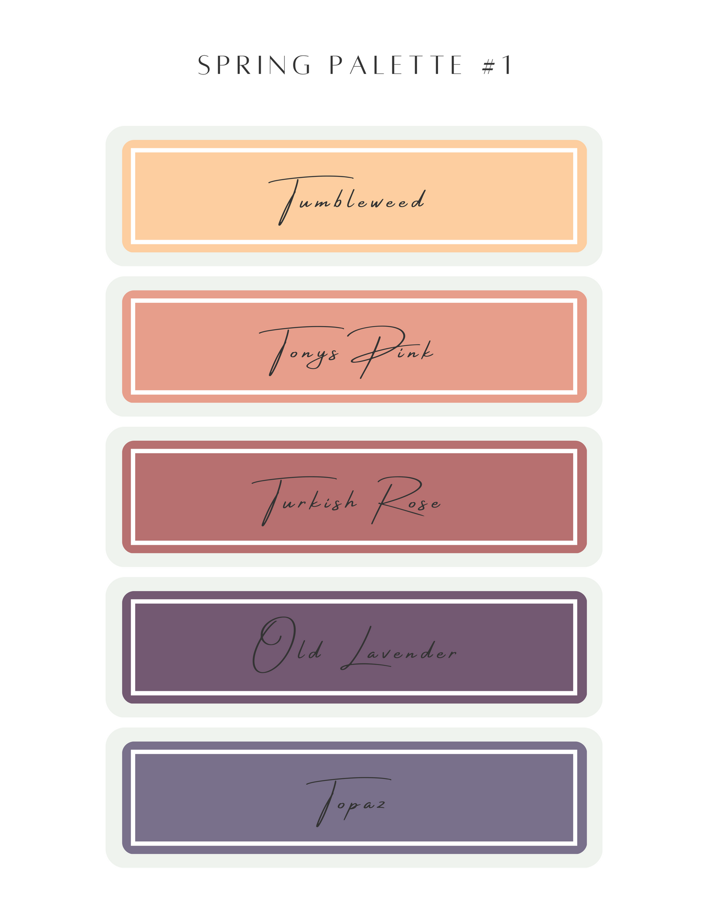 Color Recipe - Spring Palette #1