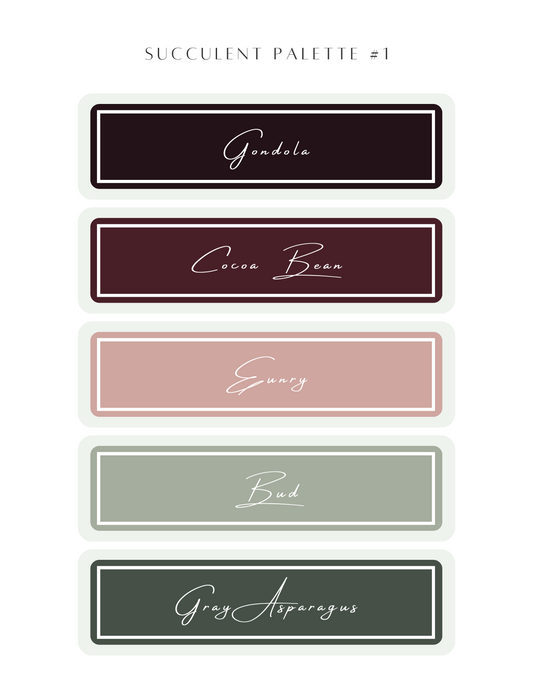 Color Recipe - Succulent Palette #1