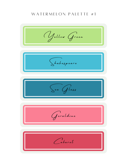 Color Recipe - Watermelon Palette #1 - NOT INCLUDED IN BUNDLE