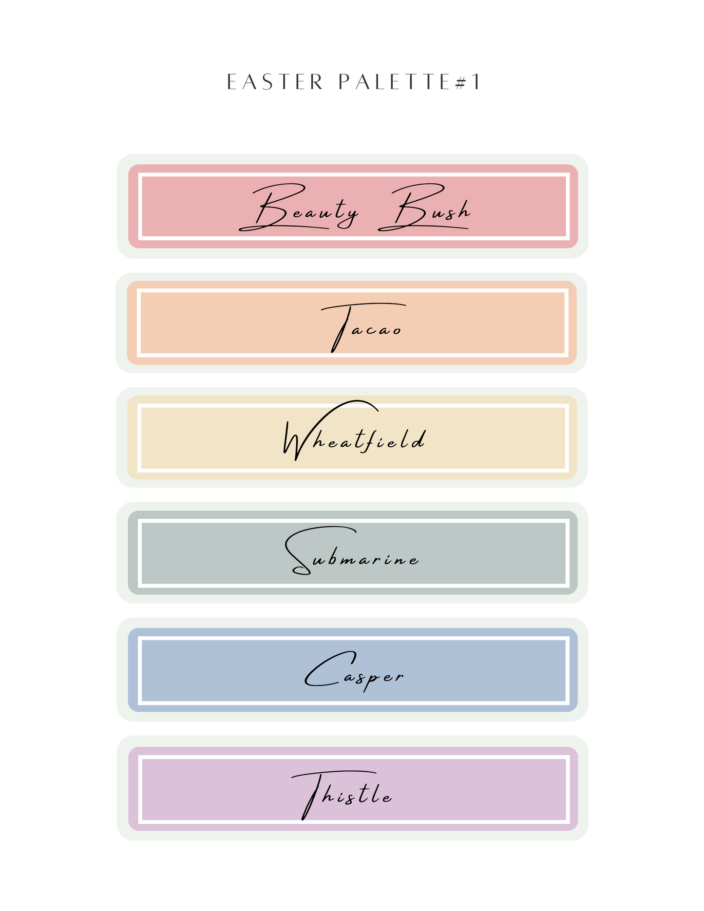Color Recipe - Easter Palette #1 - NOT INCLUDED IN BUNDLE