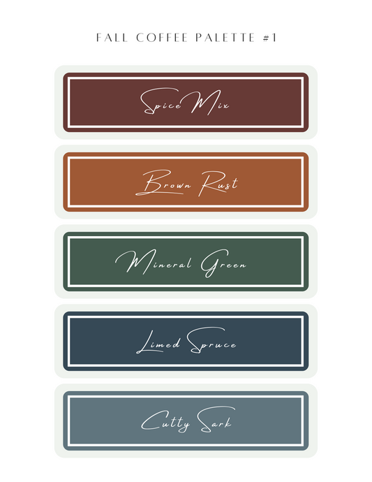 Color Recipe - Fall Coffee Palette #1 - NOT INCLUDED IN BUNDLE