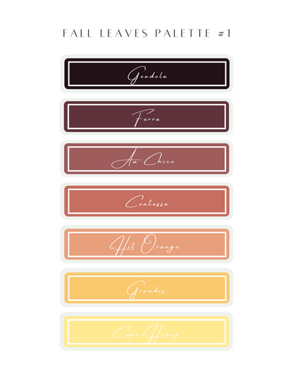 Color Recipe - Fall Leaves Palette #1 - NOT INCLUDED IN BUNDLE