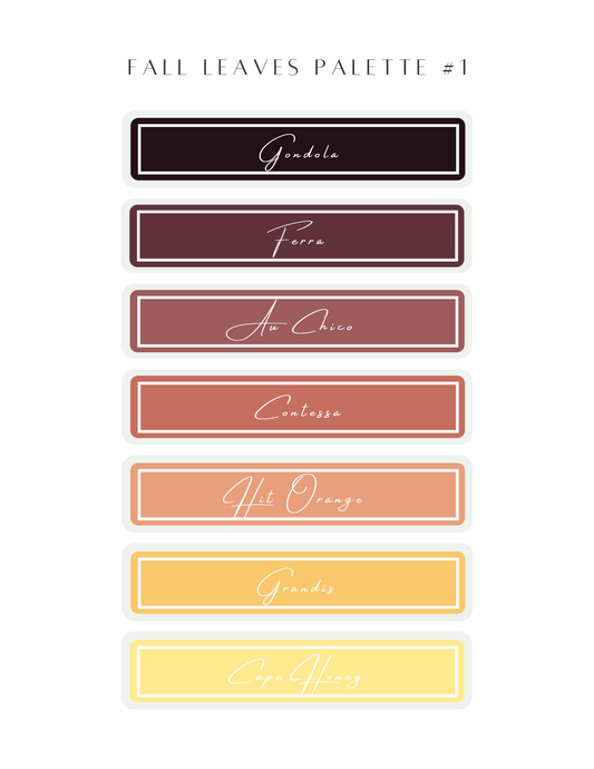 Color Recipe - Fall Leaves Palette #1 - NOT INCLUDED IN BUNDLE