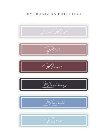 Color Recipe - Hydrangeas Palette #1 - NOT INCLUDED IN BUNDLE