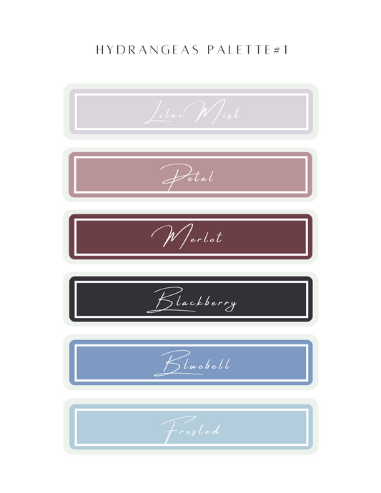 Color Recipe - Hydrangeas Palette #1 - NOT INCLUDED IN BUNDLE