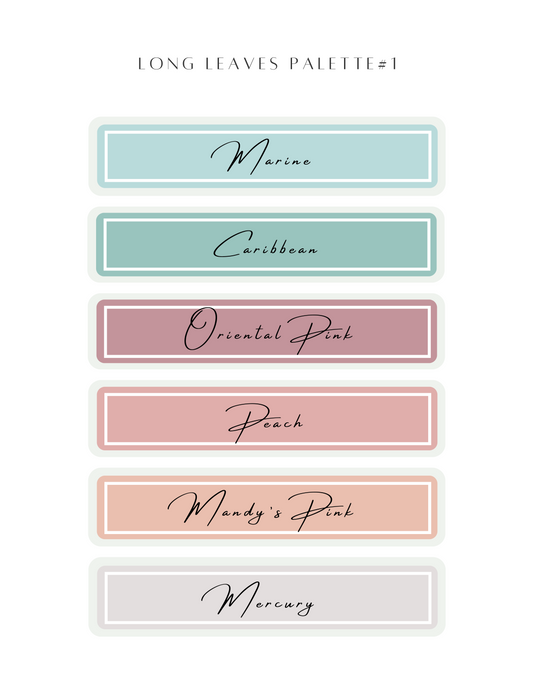 Color Recipe - Long Leaves Palette #1 - NOT INCLUDED IN BUNDLE