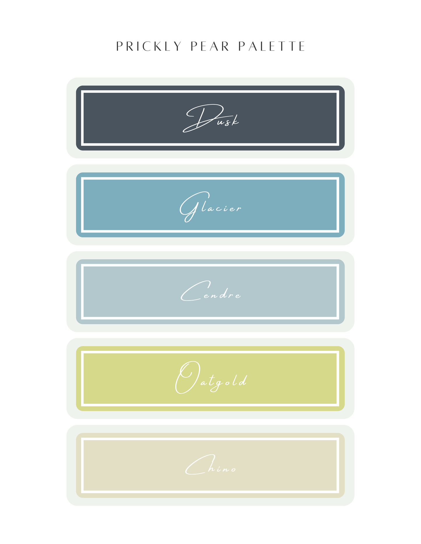 Color Recipe - Prickly Pear Palette #1 - NOT INCLUDED IN BUNDLE