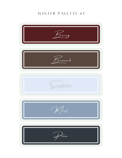 Color Recipe - Winter Palette #1 - NOT INCLUDED IN BUNDLE
