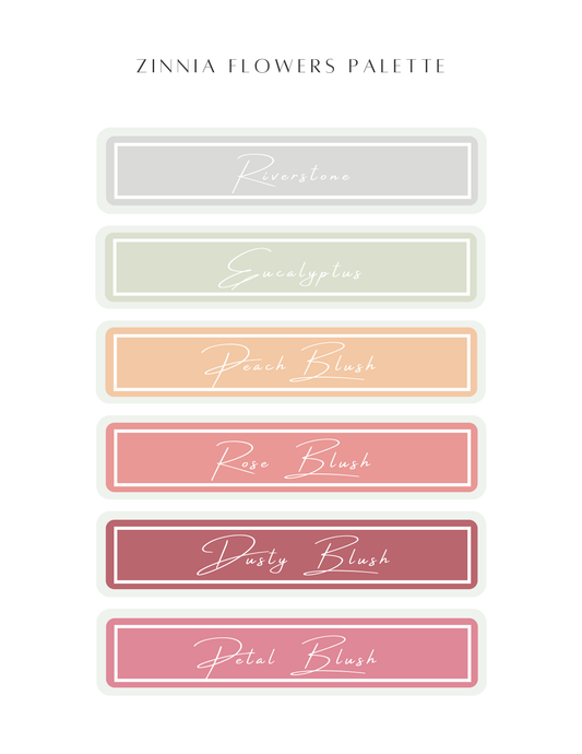Color Recipe - Zinnia Flowers Palette - NOT INCLUDED IN BUNDLE