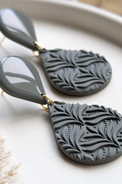 DANGLES #2 - Double Teardrop + Texture - Pebbles Palette #1