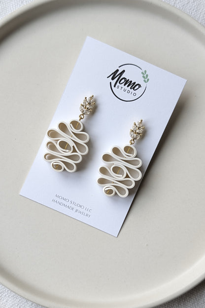 Dangle #5.6 - Ribbon Collection - ALMOST WHITE