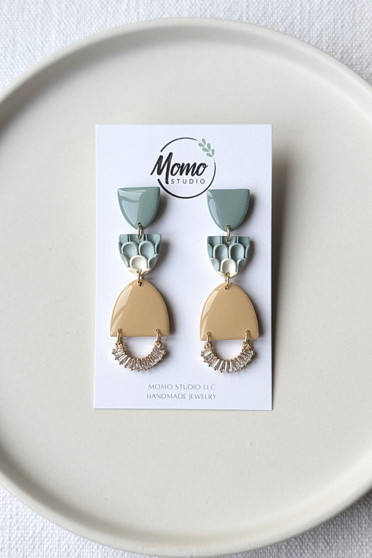 Dangles #11 - Pushed Clay Slab #8 - Needle & Thread (extended) Palette #1