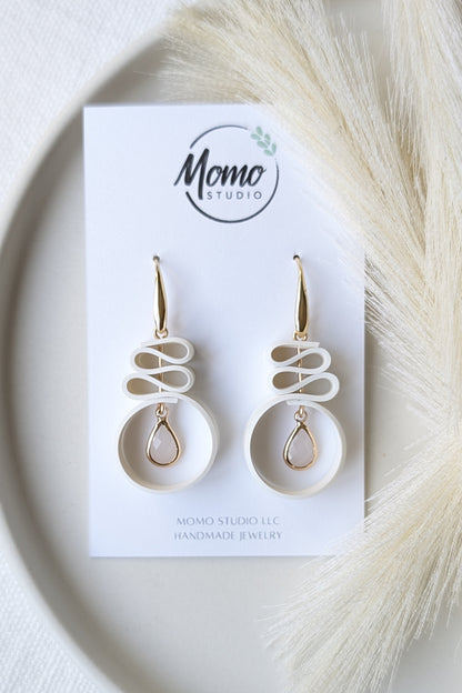 Dangle #11 - Ribbon Collection - ALMOST WHITE