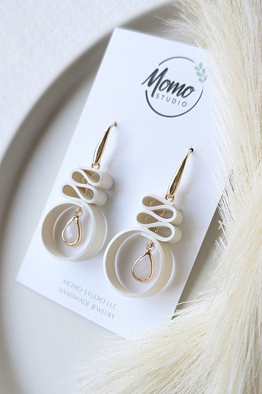 Dangle #11 - Ribbon Collection - ALMOST WHITE